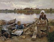 JaRNEFELT Eero Laundry at the river bank 1889 Eero Jarnefelt